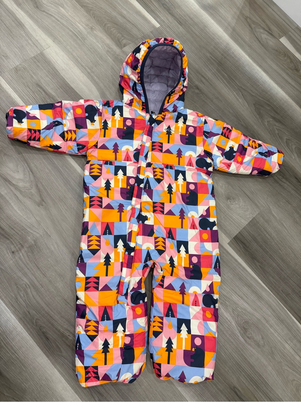 Reversible Columbia Toddler bunting snow suit 18-24 months